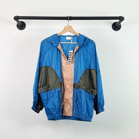 NWT Urban Outfitters Out From Under Devon Colorblock Zip Up Jacket - Picture 5 of 8